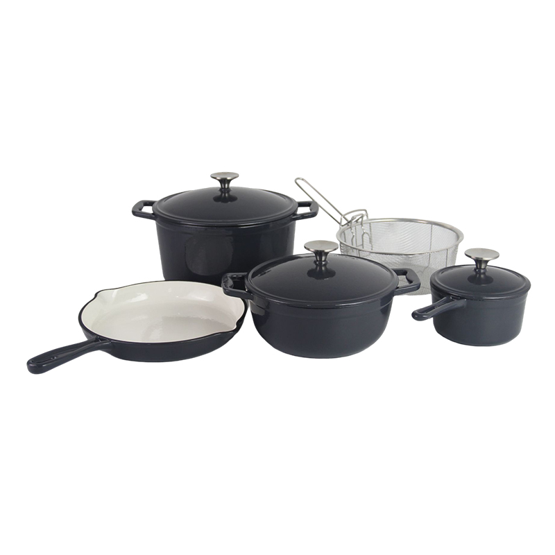 YFES002 Cast Iron Pots and Pans Cookware Set for Cooking